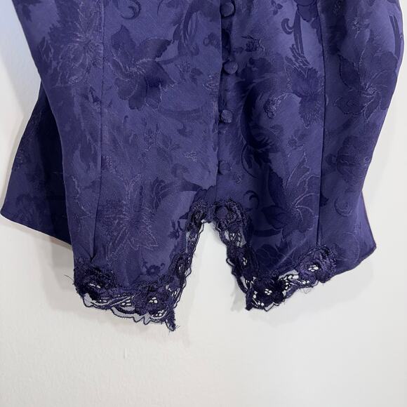 NWT Vintage Victoria's Secret Gold Label Button Cami‎ | Purple Blue | SZ Large - Picture 6 of 10